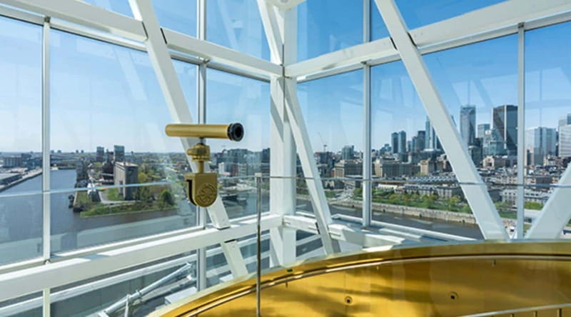 Port of Montreal Glass Tower Entry - The glass-bottomed 360 cage: the height moment and how to manage it