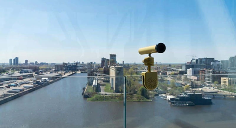 Port of Montreal Glass Tower Entry - Indoor-and-outdoor viewing year-round: what this means for your timing